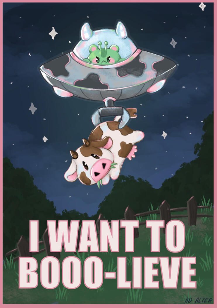Cow and alien Cow and alien